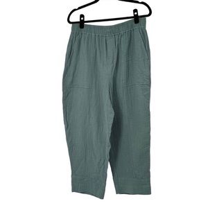Madewell Green Lightspun Pull-On Cotton Balloon Pants
